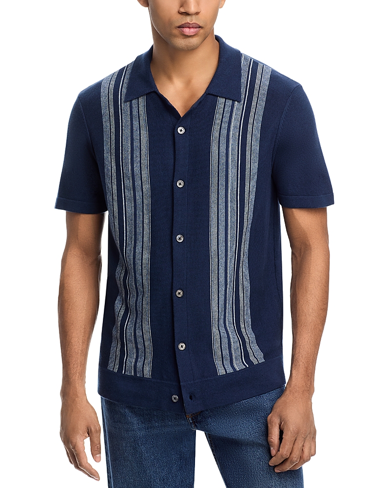 Rails Silas Relaxed Fit Short Sleeve Sweater In Blue Heather