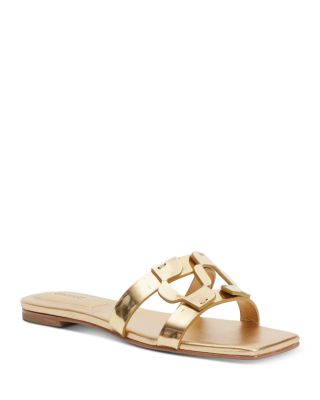 Women&#39;s Monogram Metallic Sandals