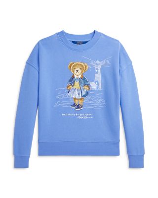 Ralph Lauren - Girls' Polo Bear Terry Sweatshirt - Little Kid, Big Kid