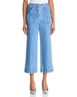 Benji High Rise Cropped Wide Leg Jeans in Blue Haze