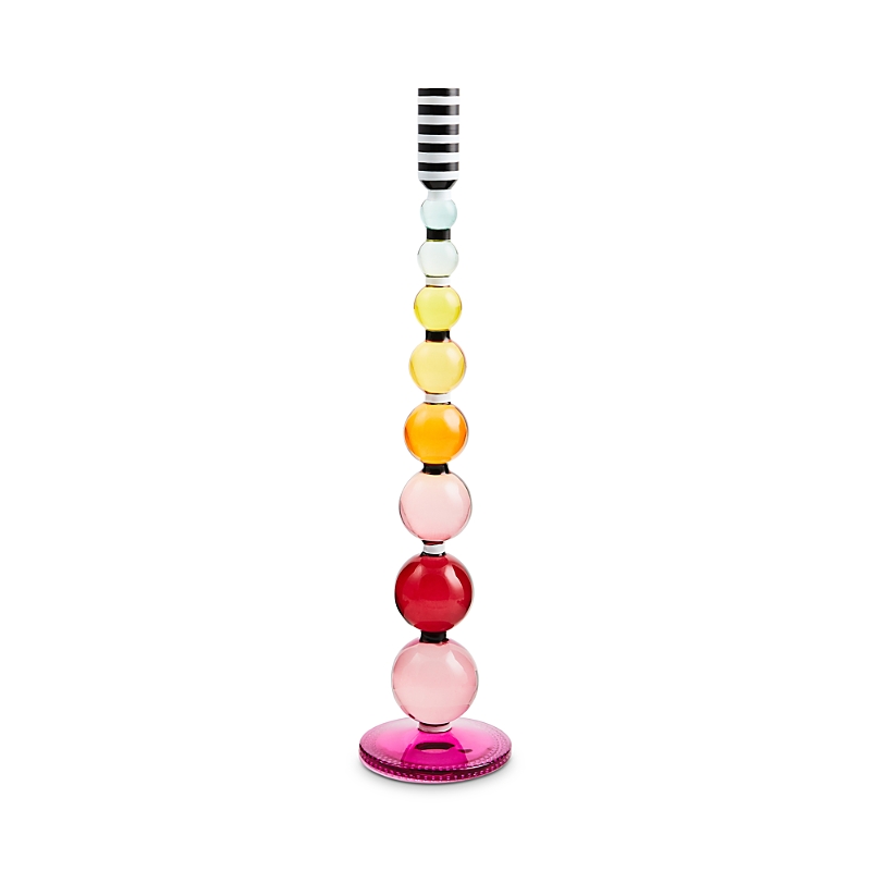 Mackenzie-childs Fairy Tale Large Glass Candle Stick In Multi