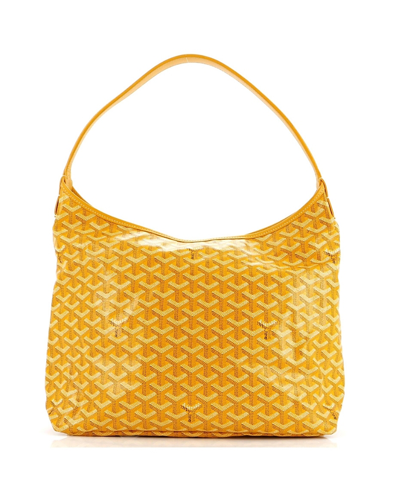 Pre-owned Pre-owned Goyard Goyard Boheme Hobo Coated Canvas In Yellow