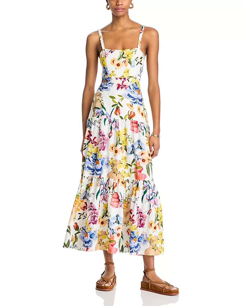 Farm Rio Greek Garden Sleeveless Maxi Dress