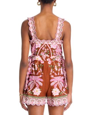 Palm Dream Pleated Romper