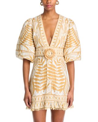 FARM Rio Lace Nature Mini Dress | Bloomingdale's Women