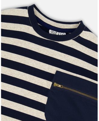 Boys' Striped Rib T-Shirt - Little Kid