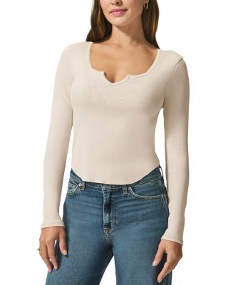 Splendid - Posie Notch Neck Long Sleeve Tee