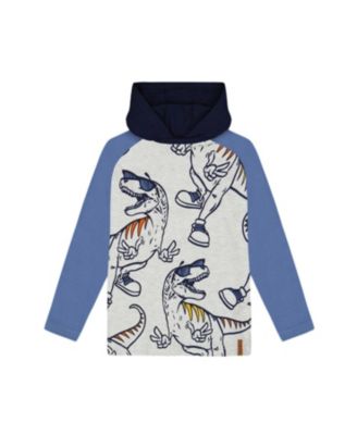 Deux par Deux - Boys' Raglan Hooded T-Shirt - Little Kid