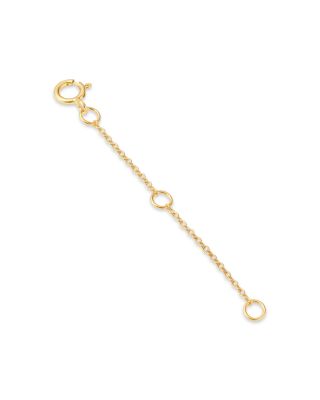 14K Yellow Gold Simple Gold Necklace Extender, 2"