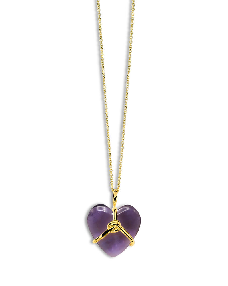 Ippolita 18k Gold Rock Candy Wrapped Heart Pendant Necklace, 30 In Gold