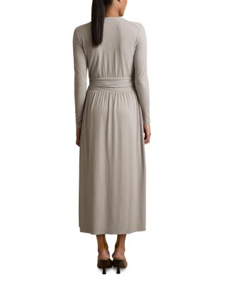 Wrap Tie Jersey Midi Dress