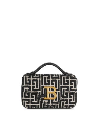 Balmain - Women's B-Buzz Mini Monogrammed Jacquard Bag