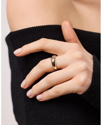 Solid Yellow Medium Dome Ring