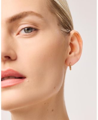  Gold Mini Oval Hoop Earrings