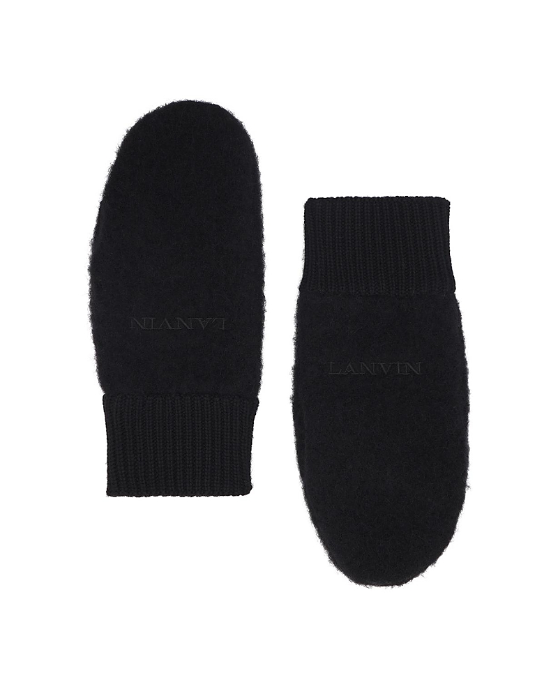 Lanvin Wool Mittens In Black
