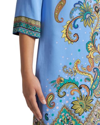 Printed Elbow Sleeve Dress