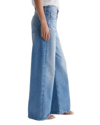 Adria Low Rise Wide Leg Jeans in Siren