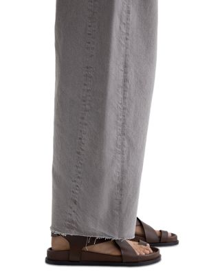 Hattie High Rise Crop Barrel Leg Jeans in Sulfur Pebble Gray