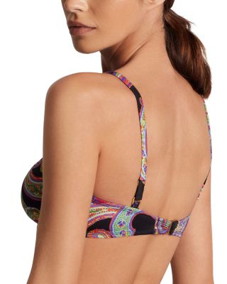 Shirred Over The Shoulder Bikini Top & Semi Shirred High Waist Bikini Bottom