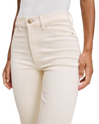 Halle High Rise Straight Leg Instasculpt Jeans in Ecru
