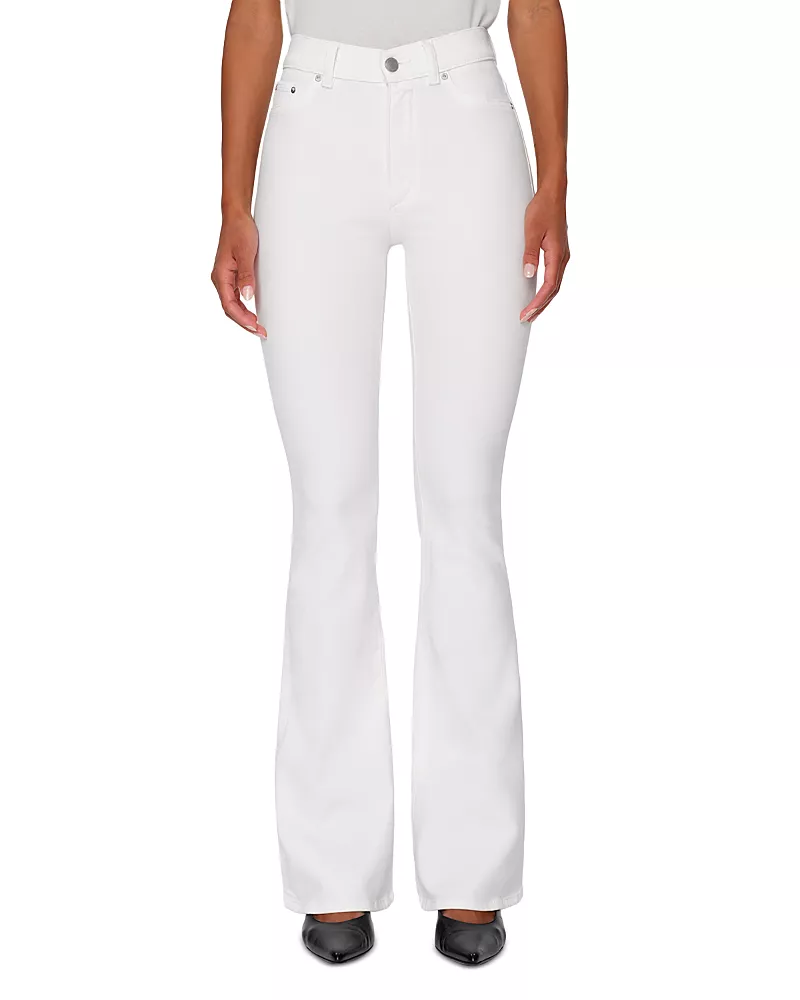 DL1961 Bridget High Rise Instasculpt Bootcut Jeans in White