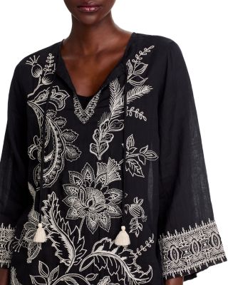 Embroidered Shift Dress