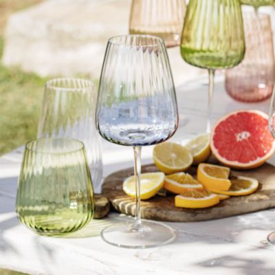 Francesca Amber Water Glass