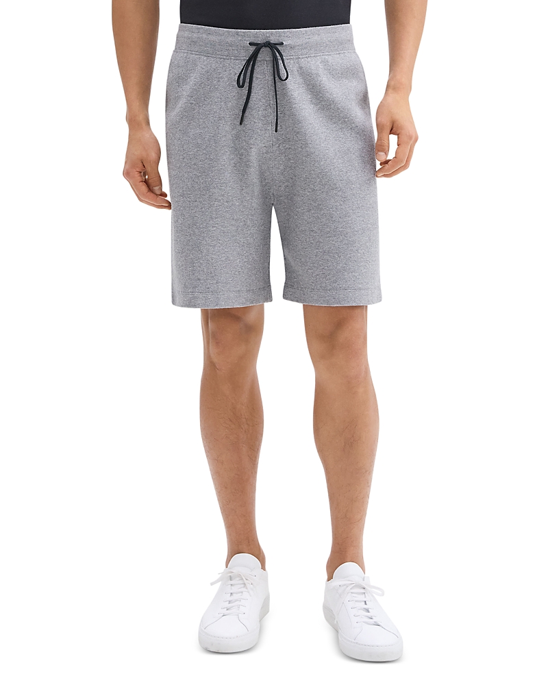 Theory Regular Fit Sweat Shorts In Melange Gray
