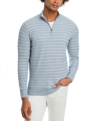 Peter Millar - South Bend Striped Quarter Zip Sweater