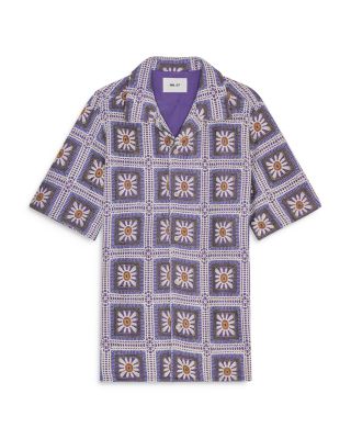 Julio Cotton Floral Crochet Shirt