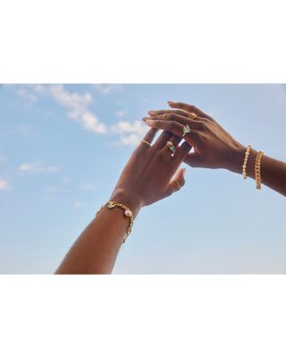 Melody Blue Cabochon Pav&eacute; Bird Cocktail Ring