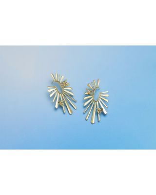 Melody Bird & Spike Front Facing Hoop Earrings 