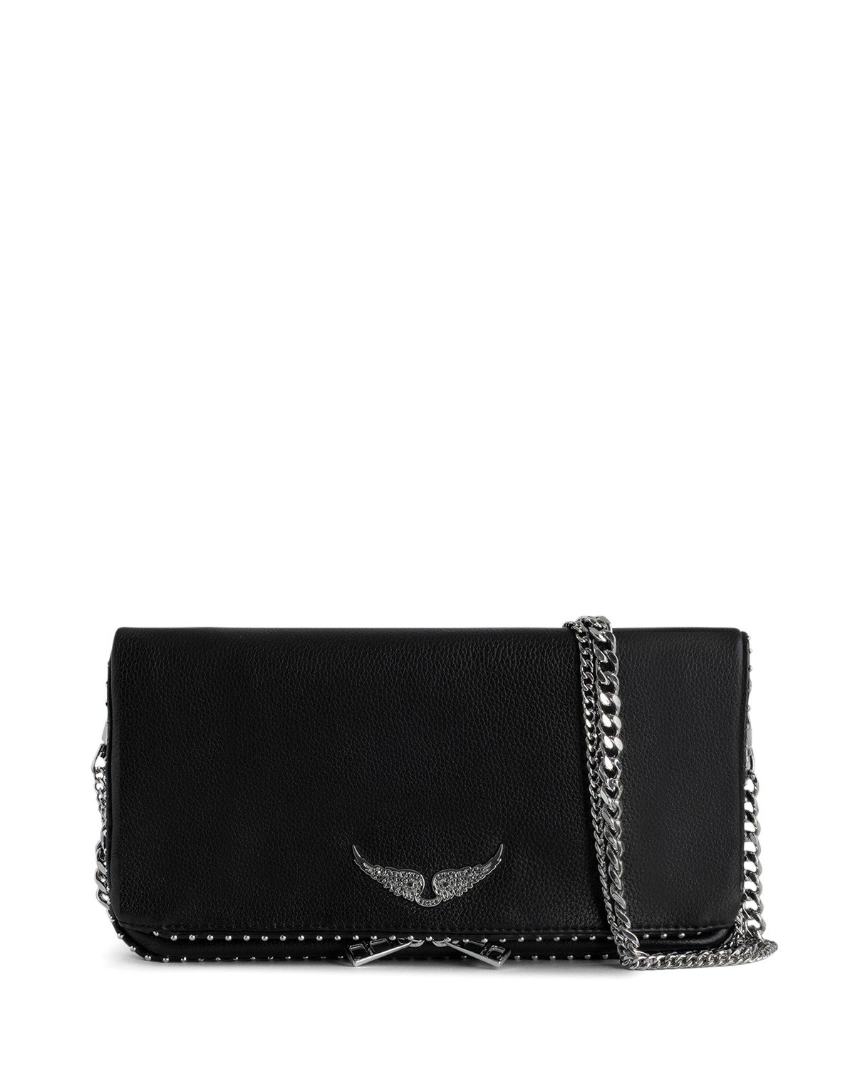 Rock Studded Leather Clutch