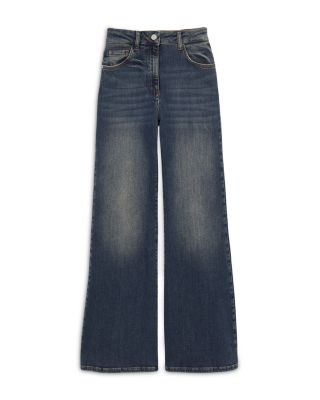 Petite Bonnie Flare Jeans in Mid Blue