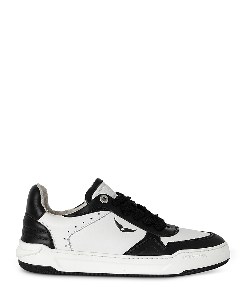 Zadig & Voltaire Leather Sneakers In Noir