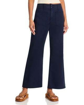 Grant High Rise Cropped Wide Leg Jeans in Navy 