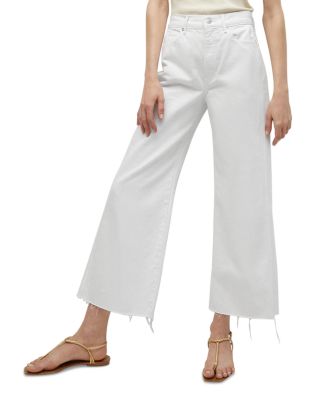 Taylor High Rise Cropped Wide Leg Jeans in White