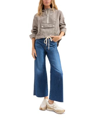 Taylor High Rise Cropped Wide Leg Jeans in Bright Blue