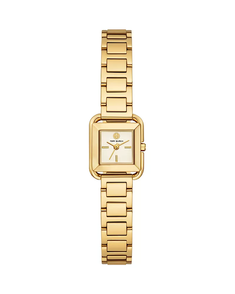 Tory Burch The Small Kira Square Stainless Steel Watch, 18mm x 18mm