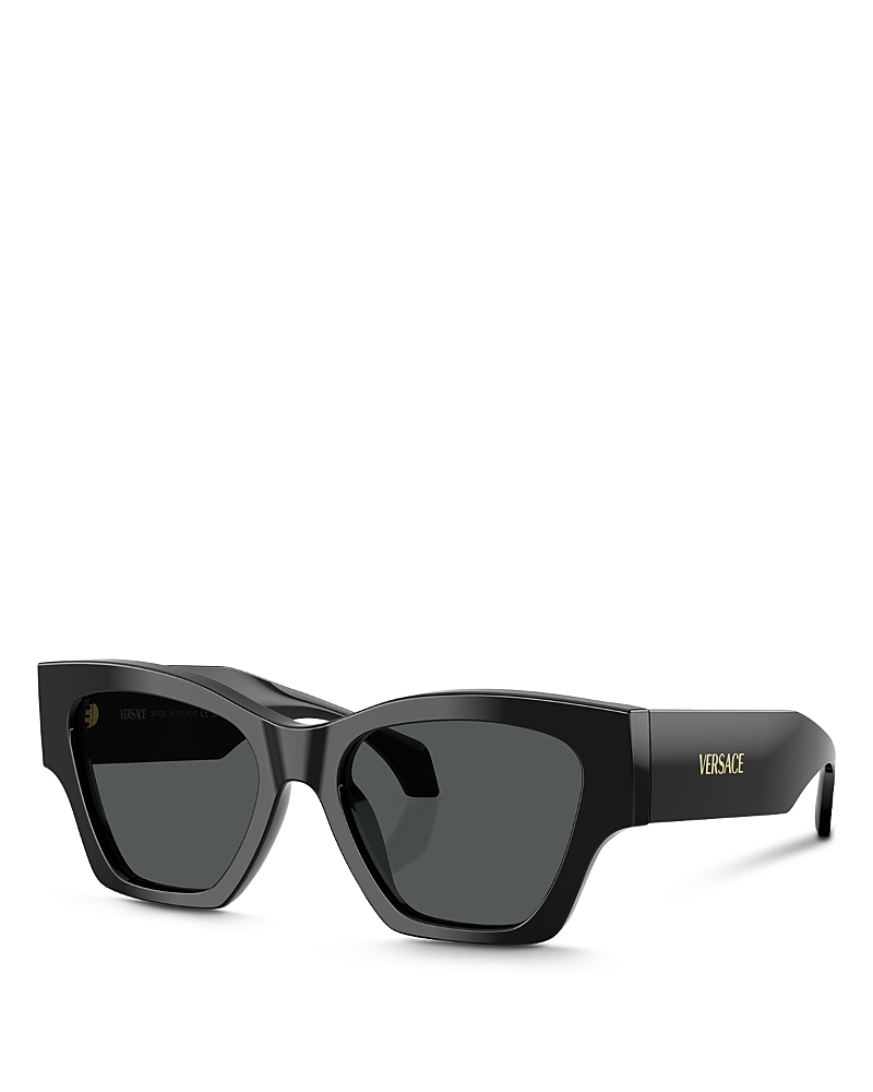 Versace Ve4492u Square Logo-print Sunglasses In Black
