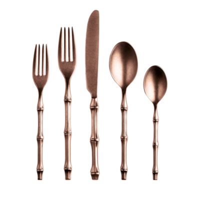 Bali Pewter Bronze 5 Piece Flatware Set