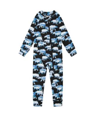 Deux par Deux - Boys' One Piece Thermal Underwear Printed Polar Bears - Little Kid