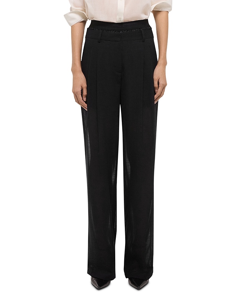 Helmut Lang Wool Blend Double Pleated Pants