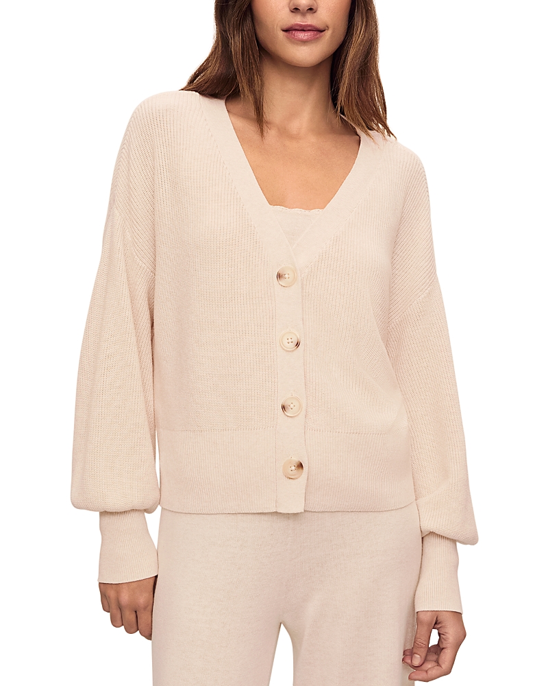 Eberjey Fine Gauge V Neck Cardigan Sweater