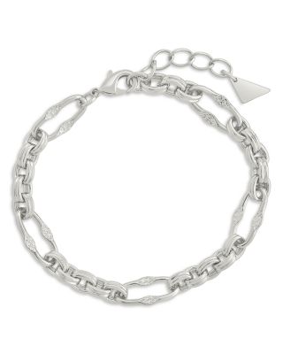 Sterling Forever Tegan Oval Link Bracelet