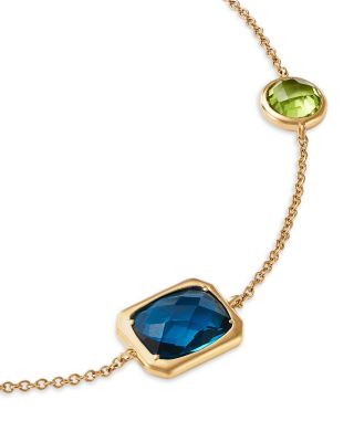 Mixed Cut Multi Gemstone Bracelet in 14K Yellow Gold