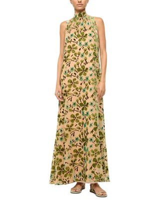 chinese dress ladies STAUD ALBEE DRESS TRUFFLE