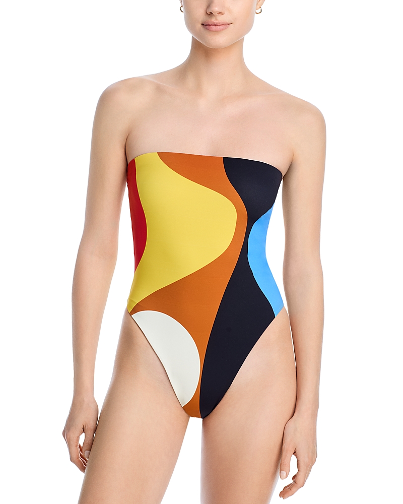 Cala De La Cruz Lore One Piece Swimsuit In Lava Cafe