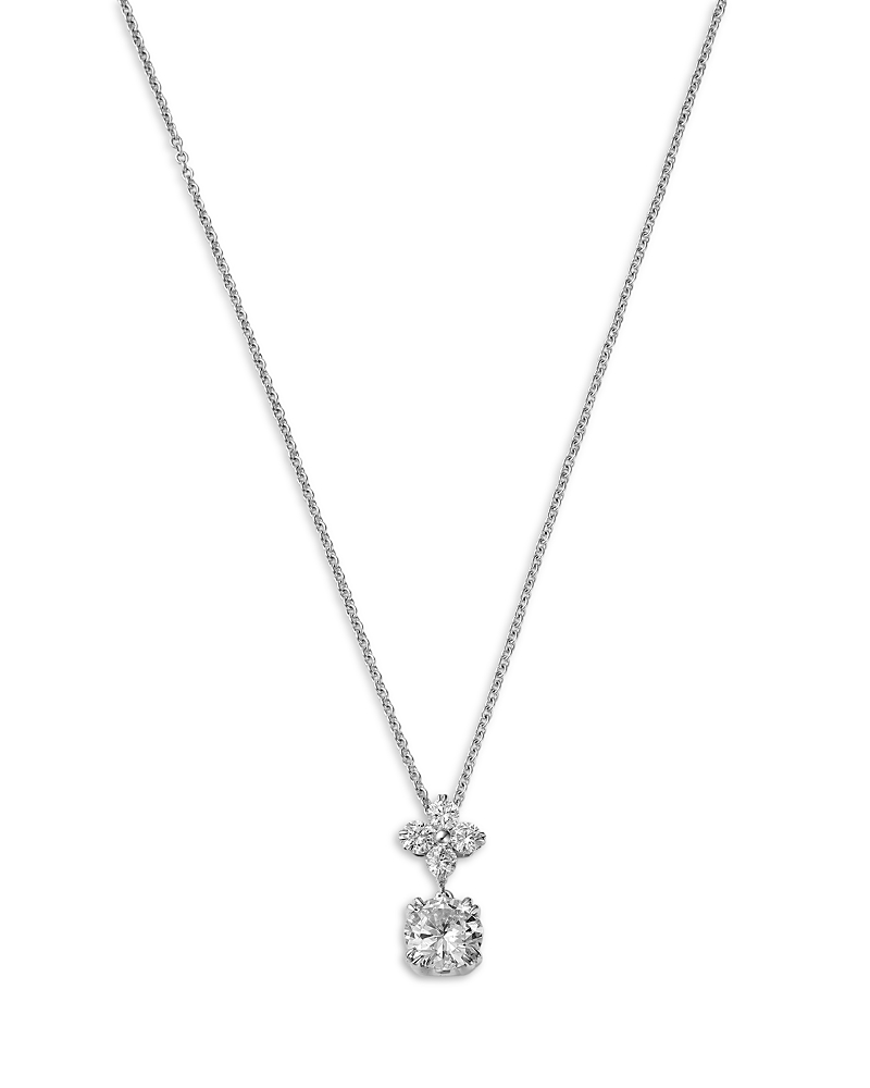 Bloomingdale's Fine Collection Bloomingdale's Diamond Solitaire Drop Pendant Necklace In 14k White Gold, 1.0 Ct. T. W. In White
