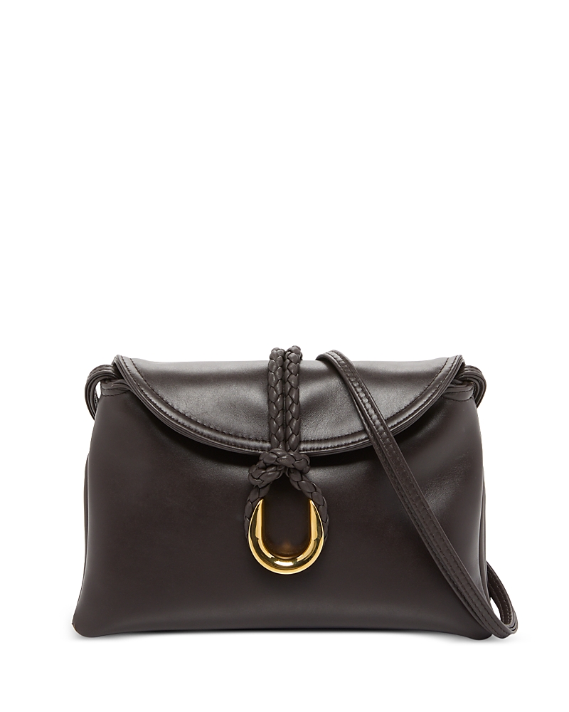 Bottega Veneta Small Liberta Leather Shoulder Bag In Fondant/brass
